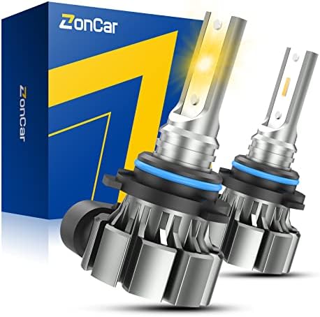 ZonCar H10 9145 9140 Led Fog Light Bulbs 3000K Yellow Non-polarity Fog Light Replacement Bulbs, Pack of 2