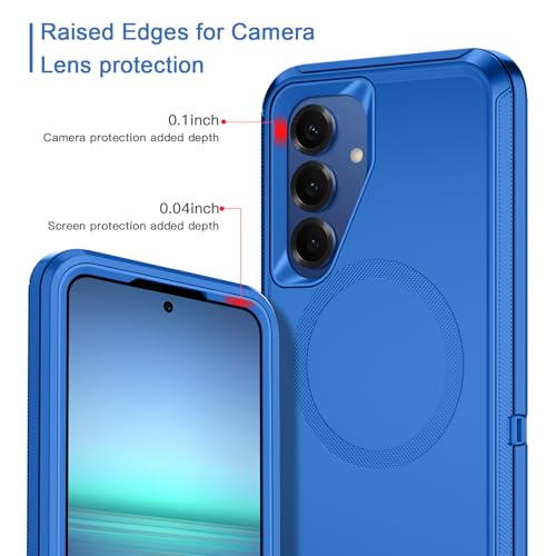I-HONVA for Samsung Galaxy S25 Plus Case,Galaxy S24 Plus Case [Compatible with MagSafe] Shockproof 3-Layer Full Body Protection [Without Screen Protector] Rugged Heavy Duty Cover,Navy Blue by I-HONVA - Used condition - Image 2