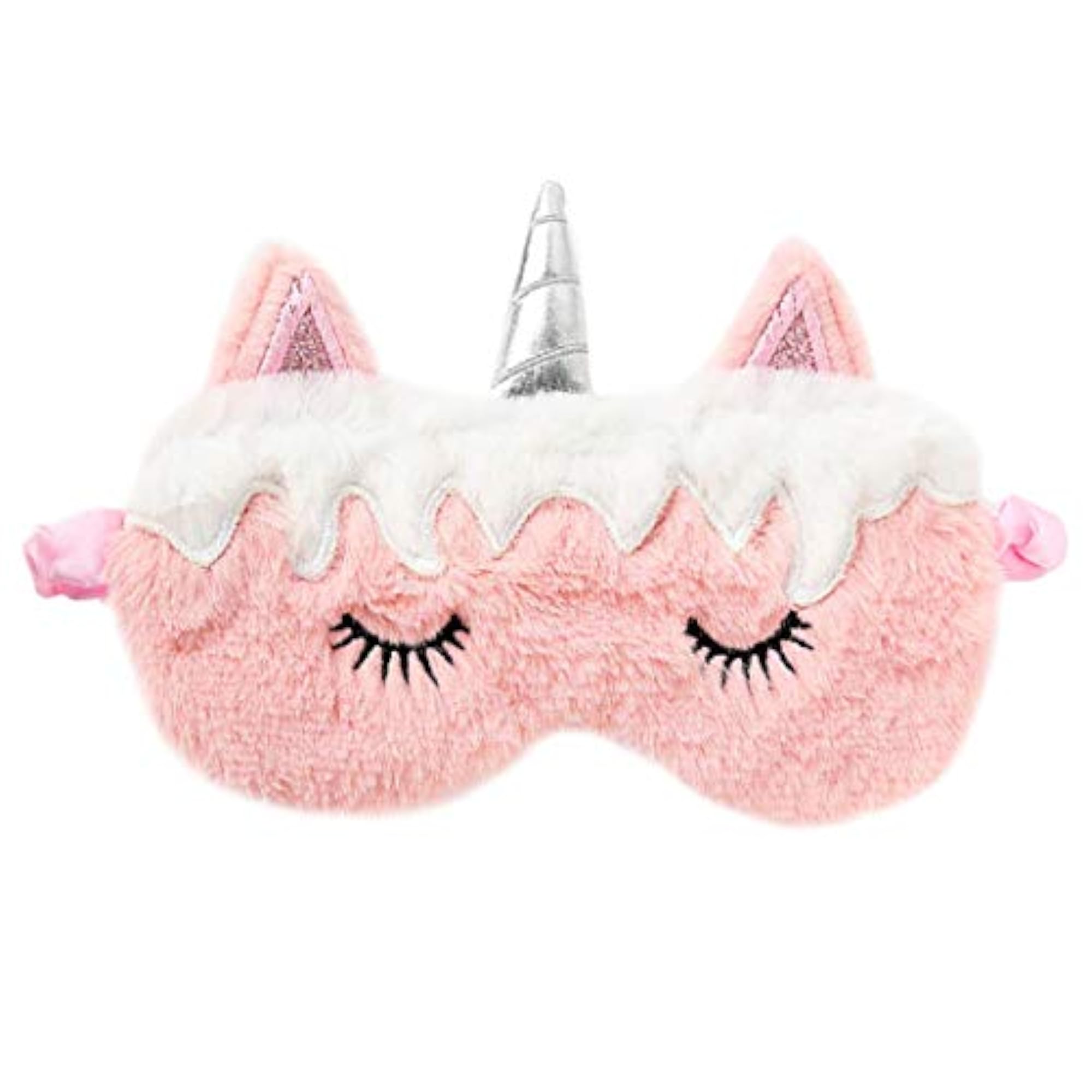 Unicorn Sleeping Mask Cute Unicorn Horn Plush Blindfold Eye Cover