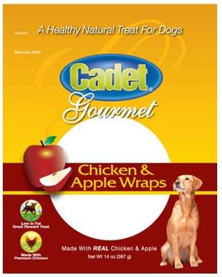 Dog Treats, Apple & Chicken Wrap, 14-oz.