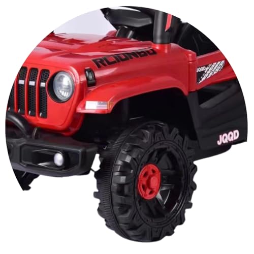 Jipe Infantil Elétrico de Passeio Vermelho 12v com Controle Remoto com Música USB e Luz