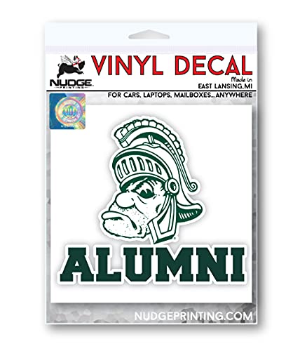Image of Collegiate NCAA Car Decal Made from Premium Weatherproof Vinyl (Michigan State Gruff Sparty Alumni)