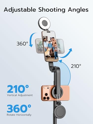 Trípode magnético para selfie con luz y mando inalámbrico para Android e iPhone 5