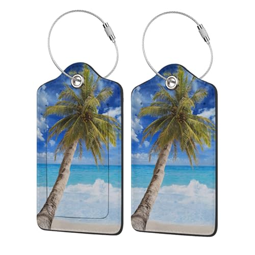 Custom Leather Luggage Tag with Logo and Privacy Card