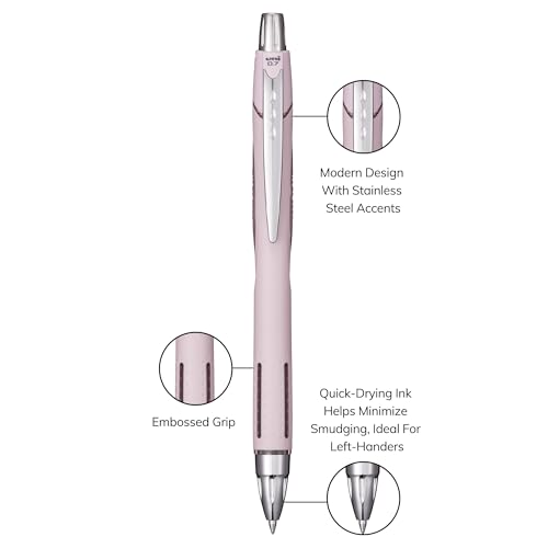 Image of Uni-Ball Jetstream RT Ballpoint Pen, Fine Point (0.7mm), Lavender Barrel, Black Ink, 6 Pens