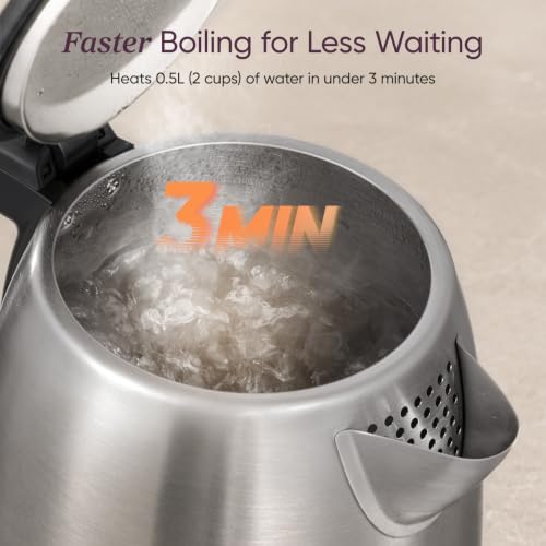 Image of Cosori Stainless Steel Electric Kettle, No Plastic Contact with Water, 1.7L | Easy to Clean, Auto Shut-Off, Boil-Dry Protection, Tea Kettle, Hot Water Boiler, 1500W