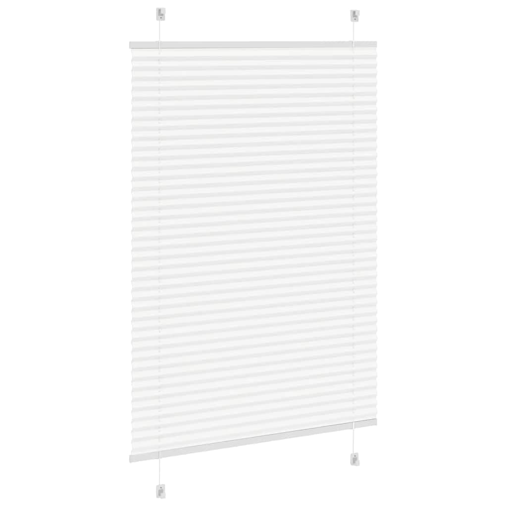 Tenda plissettata bianca 85 x 100 cm, larghezza 84,4 cm, poliestere, protezione dagli sguardi indiscreti, protezione solare, senza fori, per finestre e porte