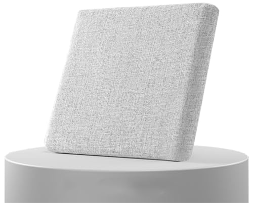 Coussin de chaise en lin gris clair 50x50 cm avec envers antidérapant - 2