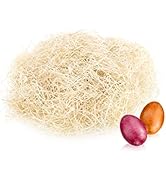  80 g natural Easter grass - for Easter nests, Easter baskets and gift wrapping - perfect al...