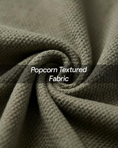 Image of Nobero Textured Popcorn Shirt for Men | Cotton Shirts for Men in 280 GSM Popcorn Knit | Stand Collar | Regular Fit | Full Sleeve