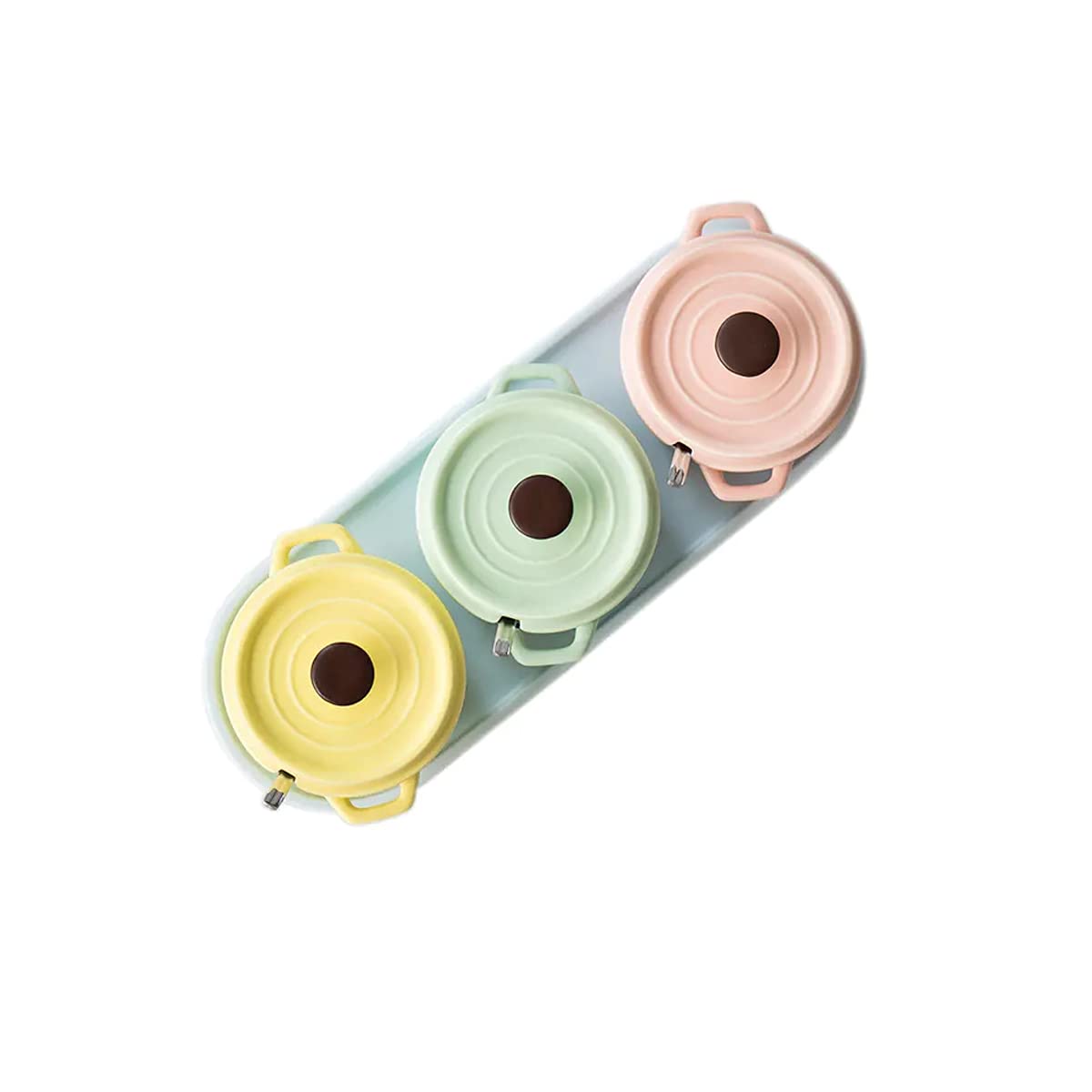 TBLOTYD Dinner Plates Porcelain Platters Dessert Plates Seasoning Box Ceramic Seasoning Box Sugar Bowls Condiment Pots Condiment Jar Set With Lid Spoon And Tray For Kit