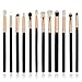 Produktbild CQWL Augen-Make-up-Pinsel-Set, 12-teilig, Lidschatten-Pinsel mit weichen Synthetikhaaren und Echtholzgriff für Lidschatten, Augenbrauen, Eyeliner, Blending