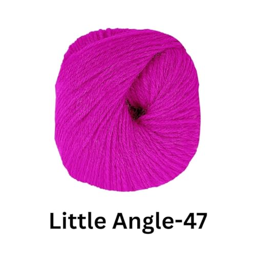 Image of VCR 4 Ply Neon Pink Little Angle Yarn, 25 Grams, 92 Meters Length, 100% Acrylic Soft Baby Knitting Yarn for Crochet, Newborn Sweaters, Soft Baby Socks, Mittens and Leggings, Pack of 1