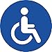 Produktbild STROBO 4X Behinderten Aufkleber Rollstuhl Autoaufkleber 9,5 x 9,5cm Behindertenschild Rollstuhlfahrer WC Türaufkleber