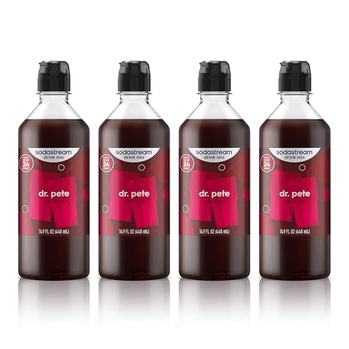 Image of Sodastream Sparkling Drink, Dr Pete New Pour Bottle, 14.9 FL Oz (Pack of 4)