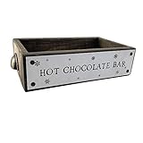 ANVEVO Hot Chocolate Bar – Christmas Home Décor Box – Cute & Funny Rustic Farmhouse Home Décor...