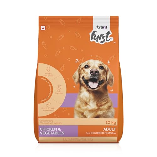 Image of Avant Furst Adult Dry Dog Food Chicken & Vegetable | Dog Food Adult with Real Chicken Protein & Vegetables | Dog Dry Food for Daily Nutrition | No Artificial Additives | 10kg