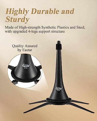 image for Eastar Clarinet Stand Portable Detachable Holder Bracket with Storage 