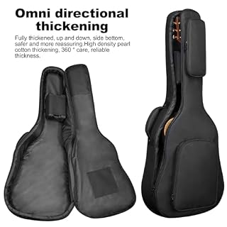 Housse de Guitare Acoustique de 41 Pouces, Sac à Dos Rembourré de Guitare 24MM, Etanche Guitare Etui de Transport, Guitar Gig Bag Case avec Poches Externes, Indéchirable 600D Oxford Tissu, Noir - Les Beatles, Paul McCartney, John Lennon, RIngo Starr, George Harrison Housse de Guitare Acoustique de 41 Pouces, Sac à Dos Rembourré de Guitare 24MM, Etanche Guitare Etui de Transport, Guitar Gig Bag Case avec Poches Externes, Indéchirable 600D Oxford Tissu, Noir – Image 4