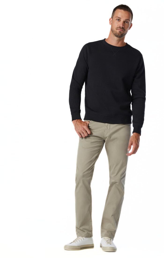 Mavi Men's Beige Twill Zach Regular Rise Straight Leg Pants, 34W / 34L