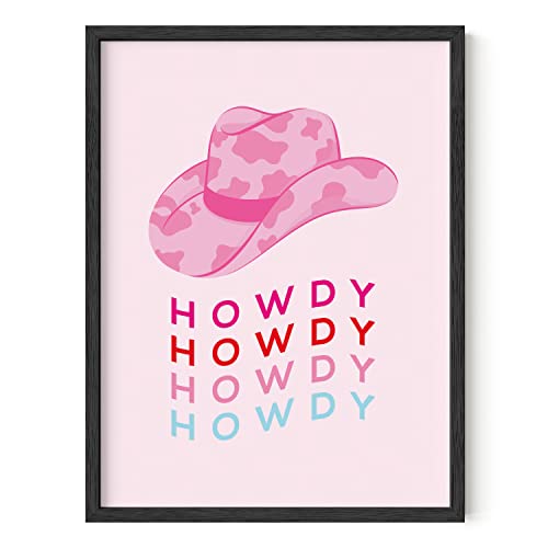 HAUS AND HUES Pink Posters Preppy Poster - Pink Posters for Room Aesthetic Preppy Paintings Dorm Wall Art for College Girls Cutesy Wall Decor UNFRAMED 12" x 16"