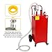 Gas Caddy, Portable Fuel Transfer Tank, Large Gasoline Container Diesel with Pump Rolling and 4 Solid Rubber Wheels for Boat ATV Car Motorcycle UTV (Red, 30 Gallon)