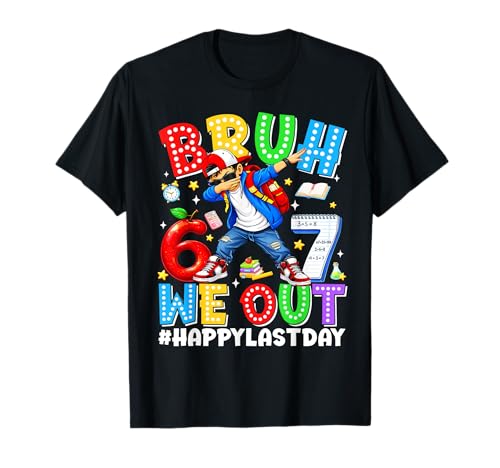 67 Last Day of School Six Seven Dabbing Boy Bruh We Out Kids T-Shirt
