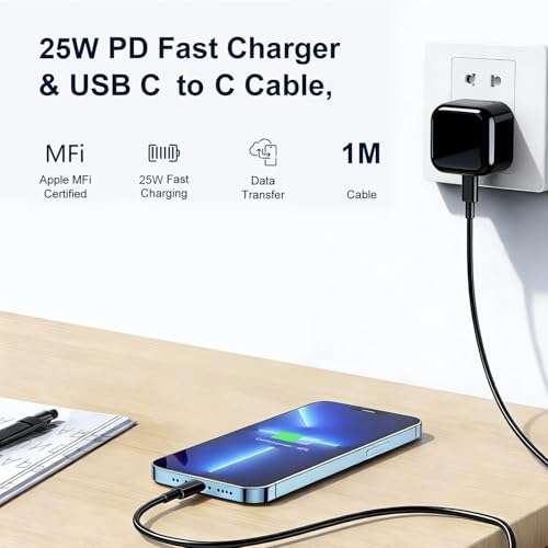 Samsung Charger,25W Usb Type C Phone Fast Charger Cable And Plug Charge 1M Super Charging For Galaxy S25 Ultra/S24/S23/S22/S21/S20 Fe/A17/A16/A15/A14/A06/A25/A26/A33/A34/A35/A36/A53/A54/A55/A56/M56 - 6