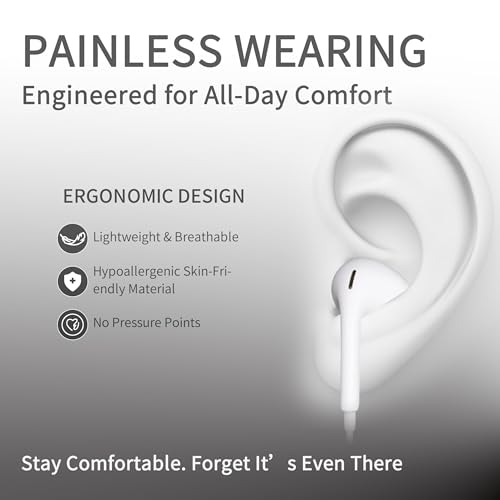 Image of Wired Headphones for iPhone Ear buds with Lightning Connector (Built-in Microphone & Volume Control) Earbuds Compatible for iPhone 14 /14 Pro /14 Plus /13 /12 /11 /XR /XS /X /8 /7【Official Certified Earphones】