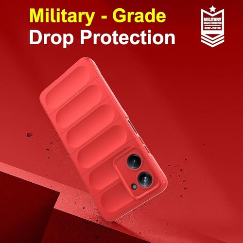Image of Back Cover for Vivo T3 Lite 5G | Full Camera Protection | Liquid Silicon Case | Flexible Bumper Case for Vivo T3 Lite 5G / Y18 4G / Y18e 4G / Y28s 5G / Y28e 5G / Y03 4G / Z9 Lite 5G (Red)