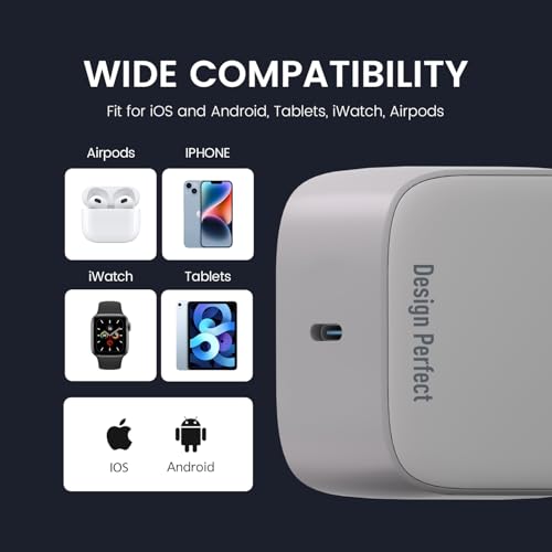 Image of DeperAI 65W TypeC Charger[MFi-Certified], Fast Wall Charger, PD3.0 USB C Adapter, Compatible with Laptop, Tablet, iPhone, Samsung, Oppo, Vivo, All Type C Devices, Supports UFCS(White)