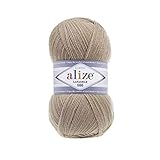 5 x 100 g Wolle Alize Wolle Alize Lanagold 800 5 x 100g Strickwolle mit 49% Wolle 500 Gramm Wolle einfarbig türkische Wolle (585)