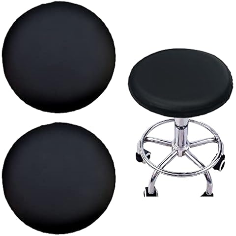 2 Pcs Drehstuhl Stuhl Sitzbezug, Hocker Bezug Rund Universal Stuhlbezug Wasserdicht Hockerbezug Staubdicht Hocker Bezug Cover
