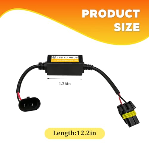 2PCS Car LED Canbus Error Free Decoder HB4 Anti-Flicker miniatura 2