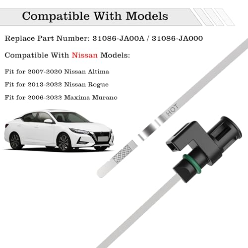Image of 31086-JA00A CVT Fluid Oil Transmission Dipstick, Compatible with Nissan Altima 2007-2020 Rogue 2013-2022 Maxima Murano 2006-2022 Fluid ATF Level Indicator Dip Gauge Replace 31086-JA000