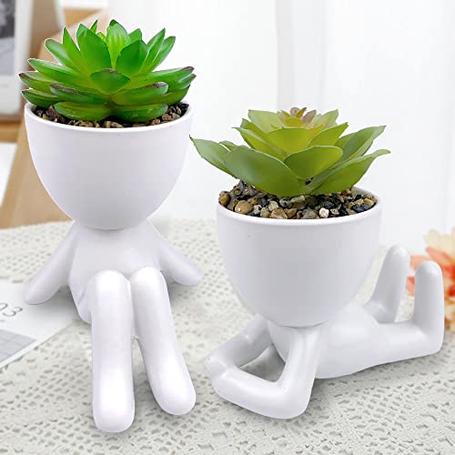 【Un'idea regalo perfetta】: le piante grasse artificiali in vaso sono un buon regalo per la festa di compleanno di un amico, ottimo per decorare davanzale, tavolo, mensola, cucina, ufficio, soggiorno, bagno, camera da letto, decorazioni per matrimoni e festival.
