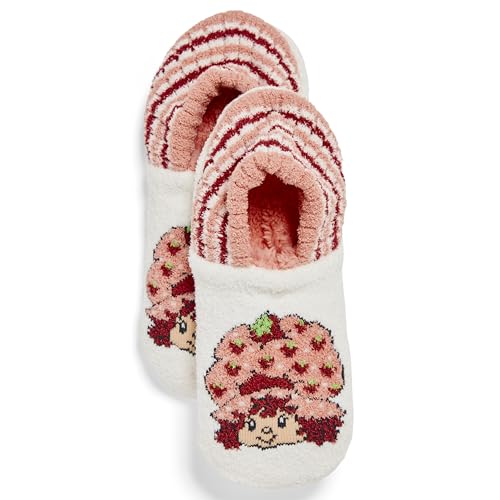 Strawberry Shortcake Women's Single Flexible Knit Slipper Socks, Beige Sherbet, 9-11
