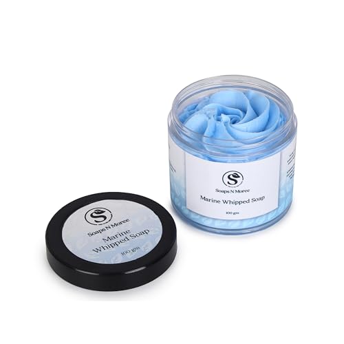 Image of Marine Whipped Soap for Cleansing | Creamy Bath soap for Smooth & Refreshing Skin | Helps Cleanse, Soft Texture, Hydrating Even Tone | Daily Bathing Bars for Moisturized & Nourished Skin