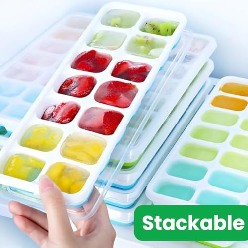 Set de 4 cubeteras flexibles con tapa Omnira miniatura 4