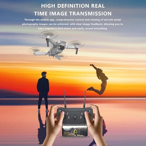 Image of Drone with 4k Camera Foldable 1080P HD Drone with FPV Live Video, Smart Gestures Selfie, Altitude Hold, One Key Take Off /Landing, 3D Flips for Kids and Adults. HC3