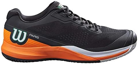 Wilson Men's Tennis Shoe, Black Orange Tiger White, 10.5 | Image 2