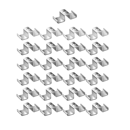 Milageto Grating Clip Saddle Clips Grid Plate Clip Multipurpose Fixing Clamp Metal Heavy Duty for Industrial Flooring Drainage Systems, 25Pcs