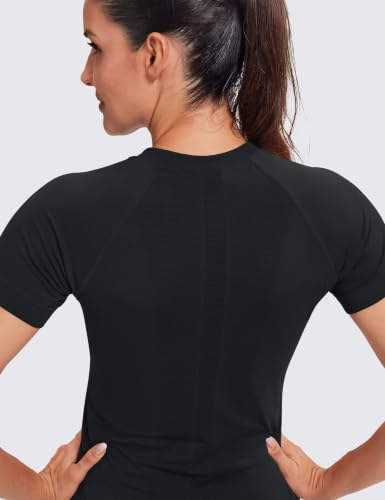 Image of MathCat Seamless Short Sleeve Workout Tops for Women