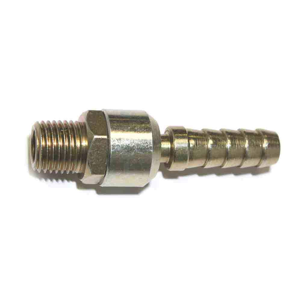 Interstate Pneumatics FMBS46 Steel Hose Barb Ball Swivel Fitting, Connector, 3/8 Inch Swivel Barb X 1/4 Inch NPT Male End-Pack of 2