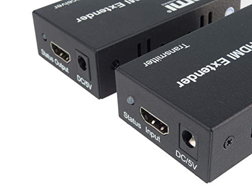 Extensor HDMI 4K evita pérdidas de señal a 100m usando cable de red Cat5e Cat6 4