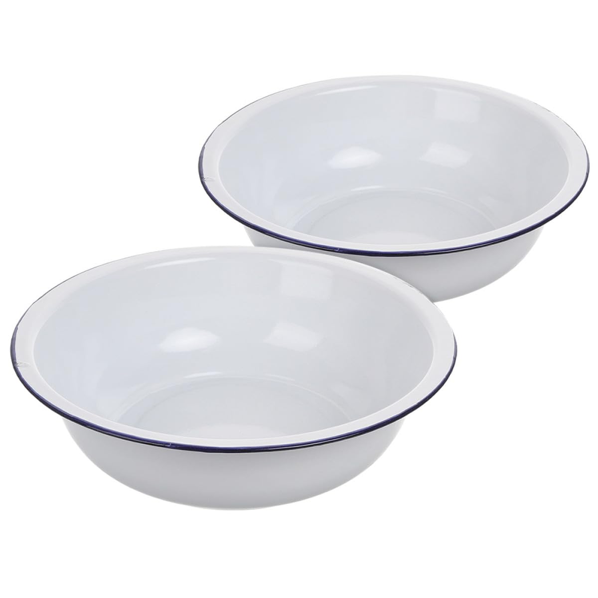 Cuencos esmaltados de cocina vintage para lavar verduras y servir en mesas campestres