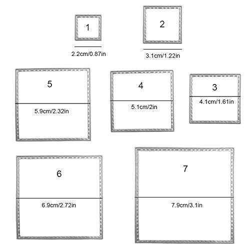 3 Different Shapes Of Cutting Dies Stencil Metal Template Molds (Square, Circle Flower & Heart), Dakuan 24 Pieces Embossing Tools For Scrapbook, Album Paper Diy Crafts & Card Making #TOP4