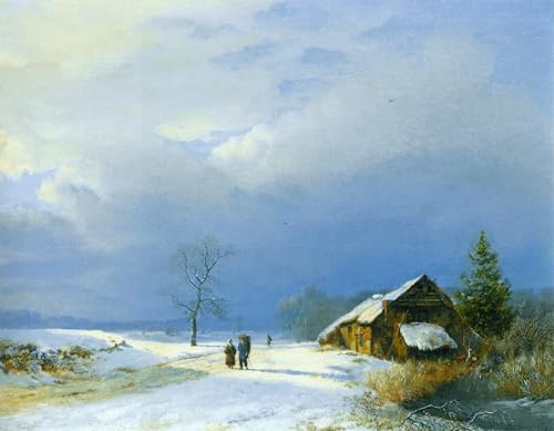 Peinture l'hiver à Het Gool impression sur toile pour remplacer les cadres sans personnalité
