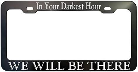 GoPlates Customized Black Anodized Aluminum License Plate Frame Laser Engraved