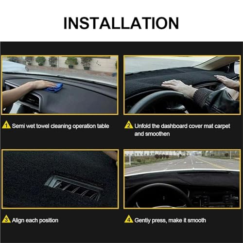 Housse de tableau de bord pour Chevrolet Silverado et GMC 2007-2014